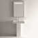 WS Bath Collections Cento 17.7'' Glossy White Ceramic Rectangular Bathroom Sink with Overflow
