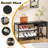 35.43" Entryway Shoe Bench with Wood Seat and Metal Grid-1010808800