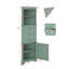 Armoire de coin triangulaire avec trois tiroirs et tablettes réglables-305346655