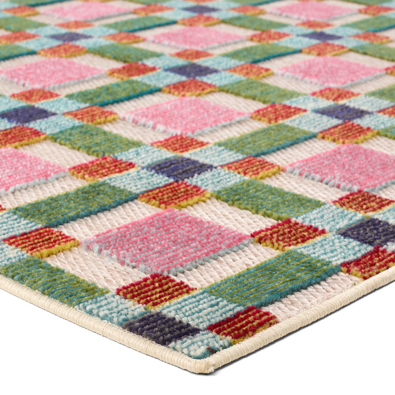Tapis multicolore à motif géométrique Lindsey, Tapis de couloir : 3 pi x 10 pi