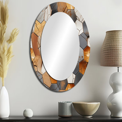 Motif rustique hexagonal bohème rustique brun