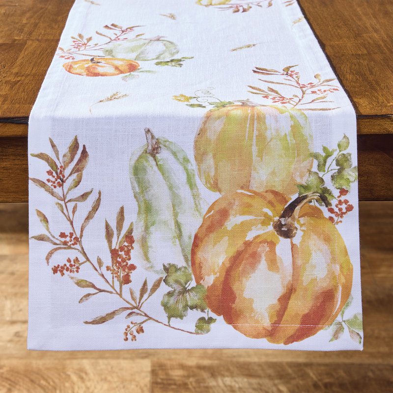 Chemin de table orange 14 po x 54 po Puccio, L 54 po x l 14 po