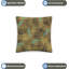 Indoor / Outdoor Ikat Brown Square Throw Pillow Cover-1892597394