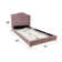 Lit simple en tissu rose