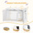 Cat Litter Box Enclosure with Handles, Hidden Litter Box Furniture with Removable Partition, Wooden Pet House Side End Table,19.7 x 31.4 x 22.4inches,White-906796079