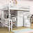  Kuster Wood Loft Bed with Drawers, Desk, Wardrobe and Storage Shelves-222895714-247652380