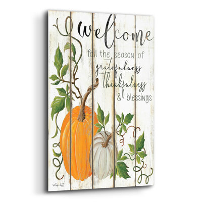 Welcome Fall par Cindy Jacobs - Art textuel sans cadre