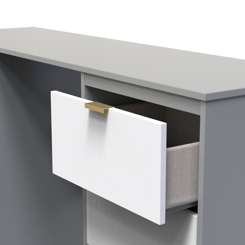 Berklie Dressing Table, White Matt/Dusk Grey