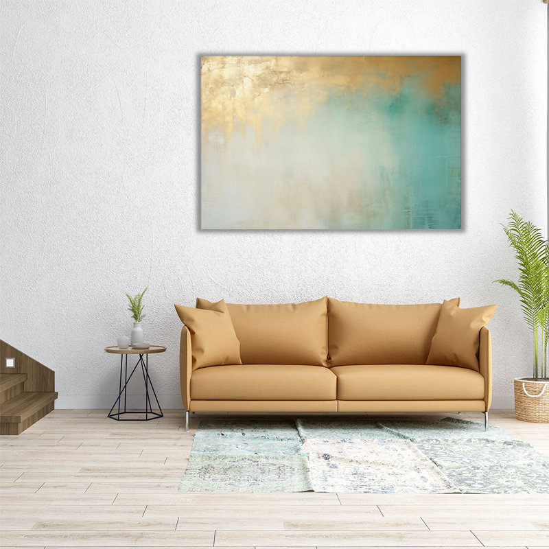 «Golden Aquamarine Rhapsody», H 32 po x l 48 po