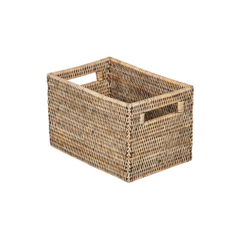 Panier en rotin Everard, Enduit noir