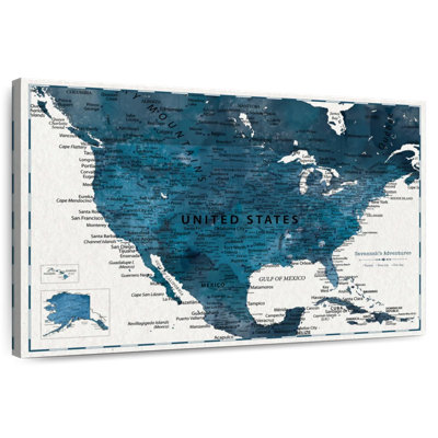Carte des États-Unis avec nuances personnalisées
