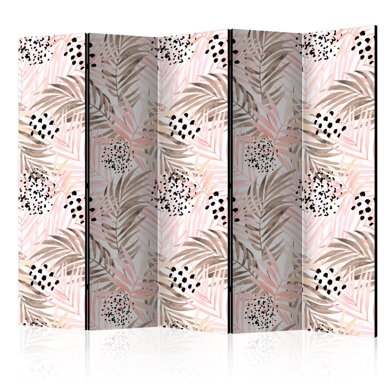 225cm W x 172cm H 5 - Panel Wood Folding Room Divider