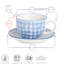 Nicola Spring 12 Piece Hand-Printed Cappuccino Cup & Saucer Set - 250ml - 3 Colours