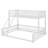 Twin XL Over Queen Floor Bunk Bed Frame Equipped With A Ladder And Safety Guardrails-50494731