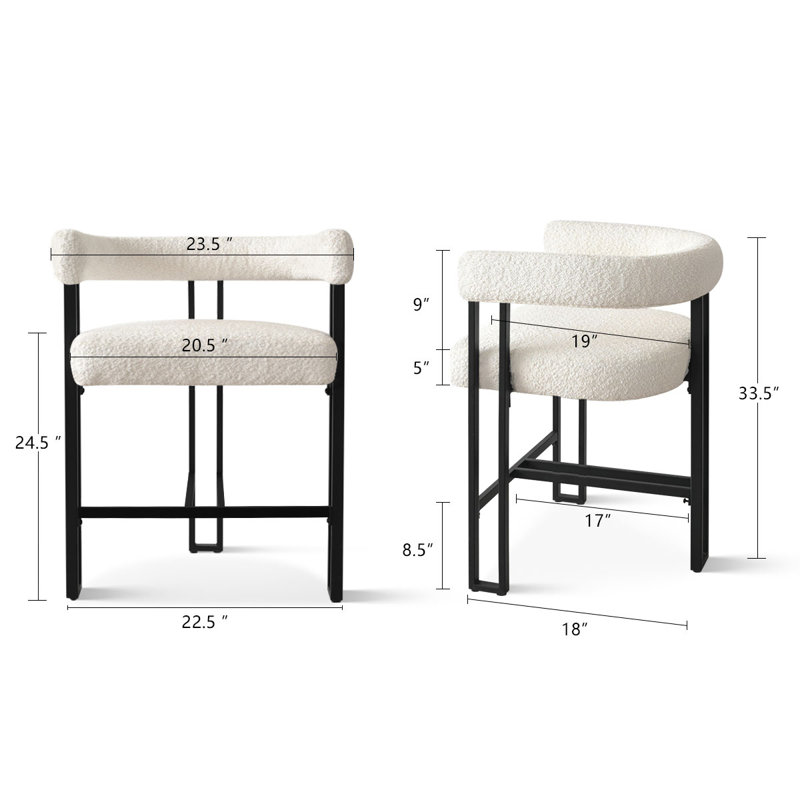 Tabouret de comptoir 2 pièces 24 po 2 pièces Snotra