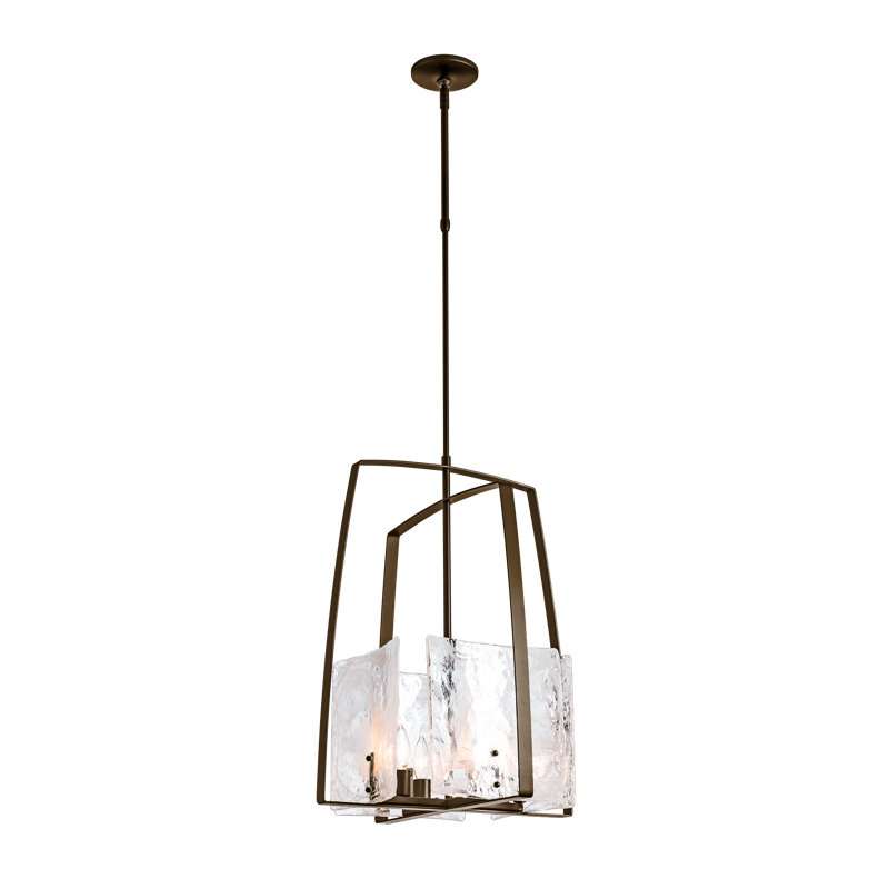 Arc 4 - Light Lantern Rectangle Chandelier, Bronze