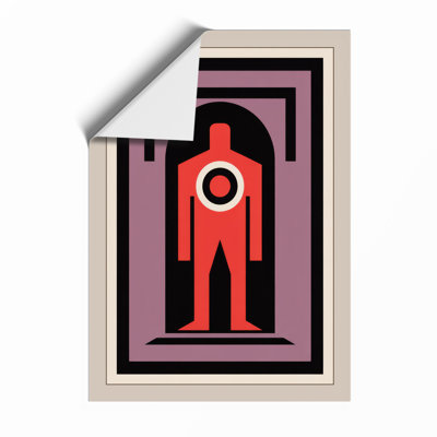 Figure In Geometric Frame Minimalist - Print