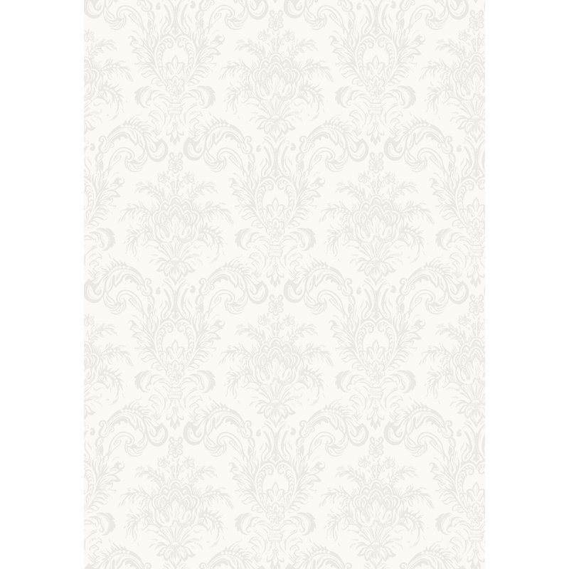 Italian Classics 4 Damask 3D Embossed Wallpaper Roll, White