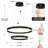 Laroderick 2-light Matte Black Tiered LED Simple Chandelier, 23.6"H x 23.6"W, Dimmable