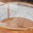 Modern Round Wood End Table with Glass Top & Metal Frame-427443253