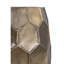 Table d'appoint au fini doré Alaizah, 18 po x 21 po, style martelé à la main, utilisation polyvalente dans une base en aluminium lustré, hexagonale, convient à divers styles de décoration