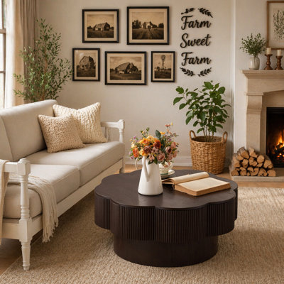 Table basse moderne en forme de fleur