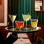 Set of 4 Bar/Giani Crystal Hurricane Glass