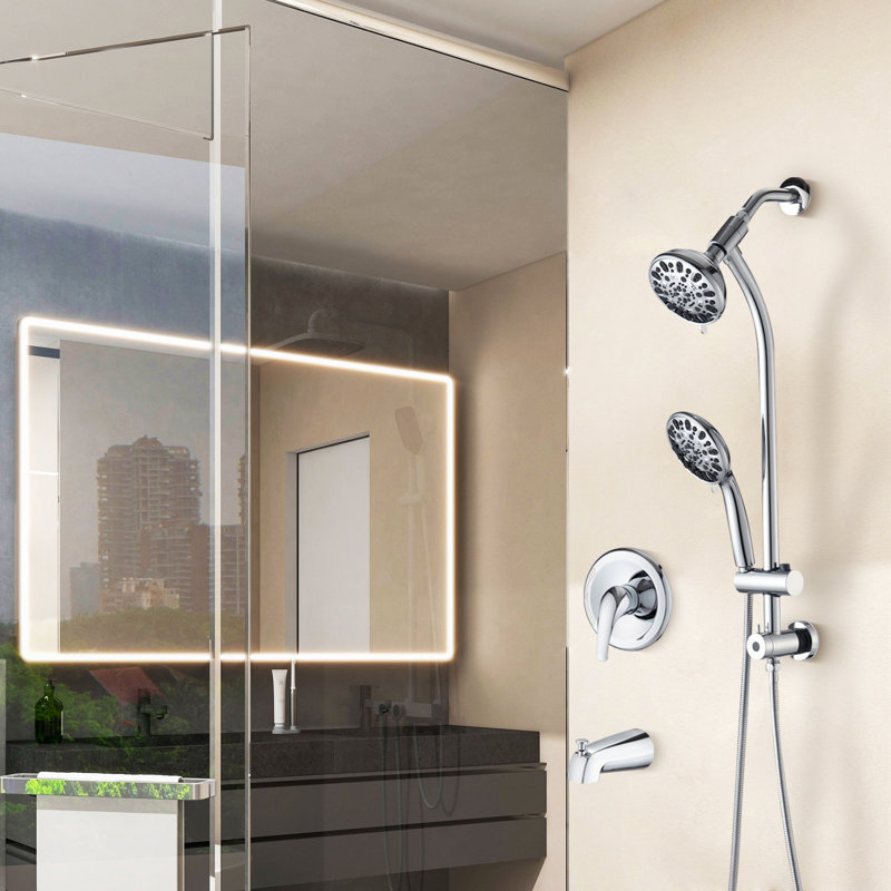 Système de douche complet à aiguilleur, Chrome