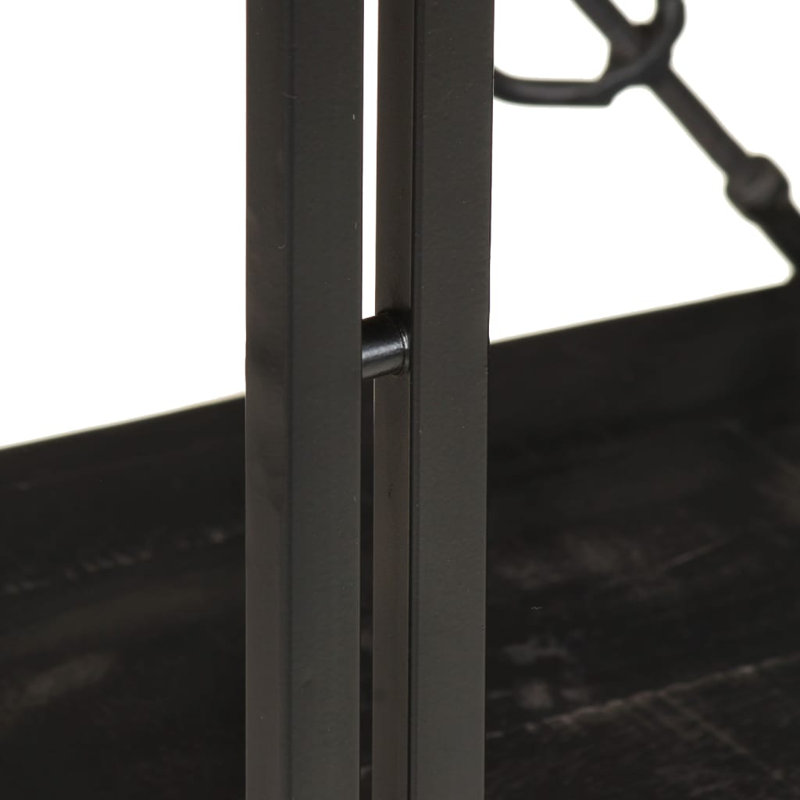 Bookcase Solid Mango Wood, 31.5" H x 23.62" W x 11.81" D, Black