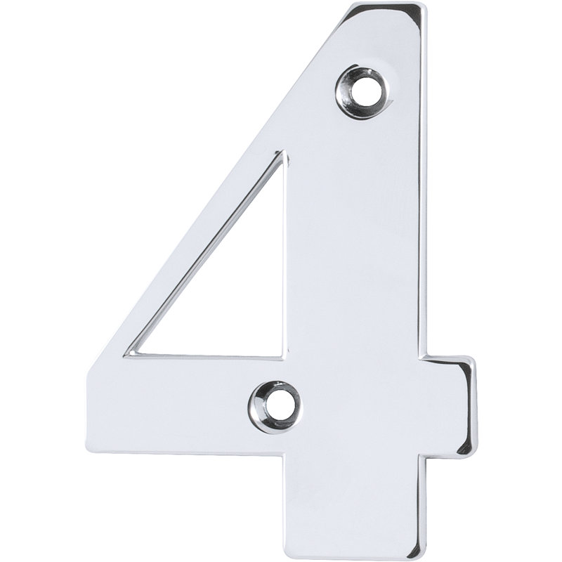 Hutner 7.6cm H Zinc House Number, Silver, 4