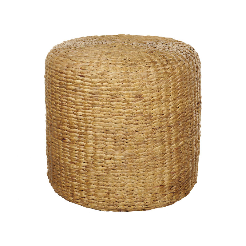 Amaiya 40cm Wide Round Solid Colour Pouffe Ottoman