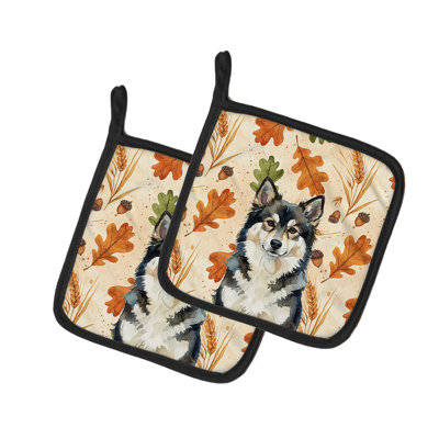 Paire de supports à casseroles Finnish Lapphund Heirloom Fall