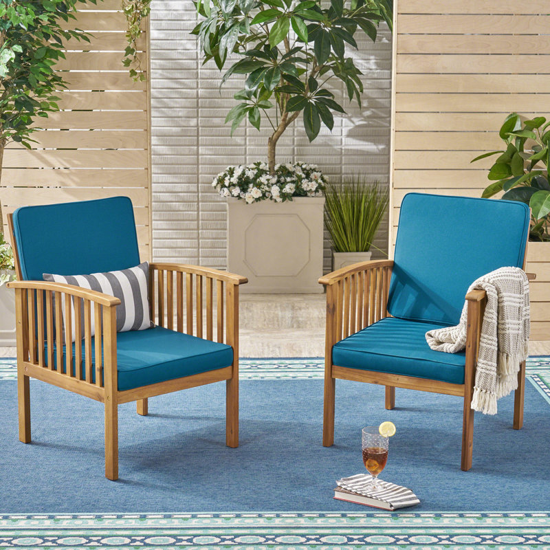 Chaises d'extérieur en bois (de 2) - Rehaussez votre style avec 2, Brun, Marron clair