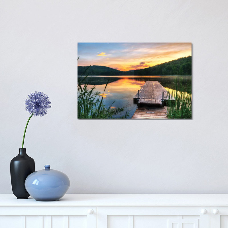 «Fishing Spot» par David Gardiner, impression sur toile tendue, H 12 po x l 18 po x 1,5 po