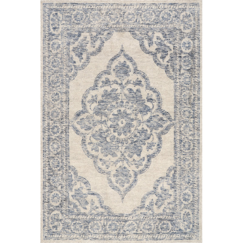 Istanbul Hand-Tufted Ornate Border Wool-Blend Rug, Rectangle 6' x 9'