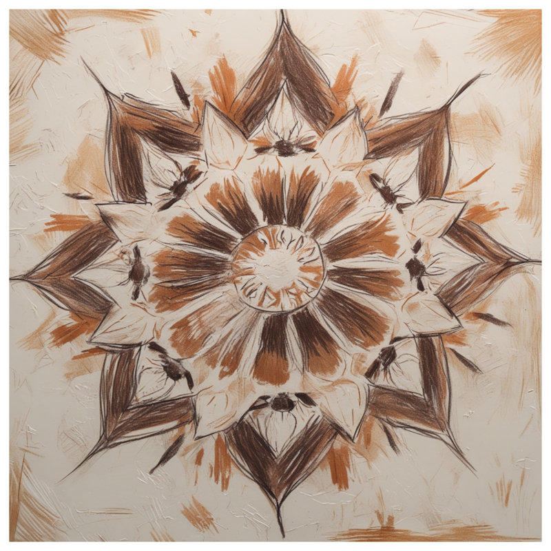 Rideaux de fenêtre texturés Mandala, 50" x 80" - 1 Panel, Transparent