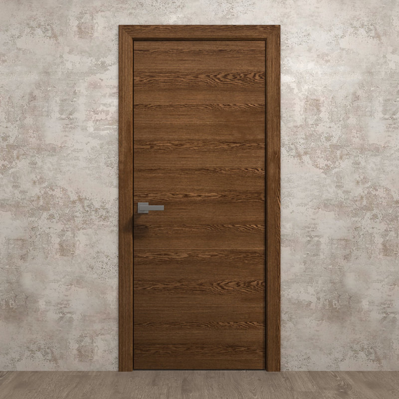 Porte intérieure intérieure | Ego 5000 | Poignée simple à panneau régulier | Portes de salle de bain modernes, Chêne cognac