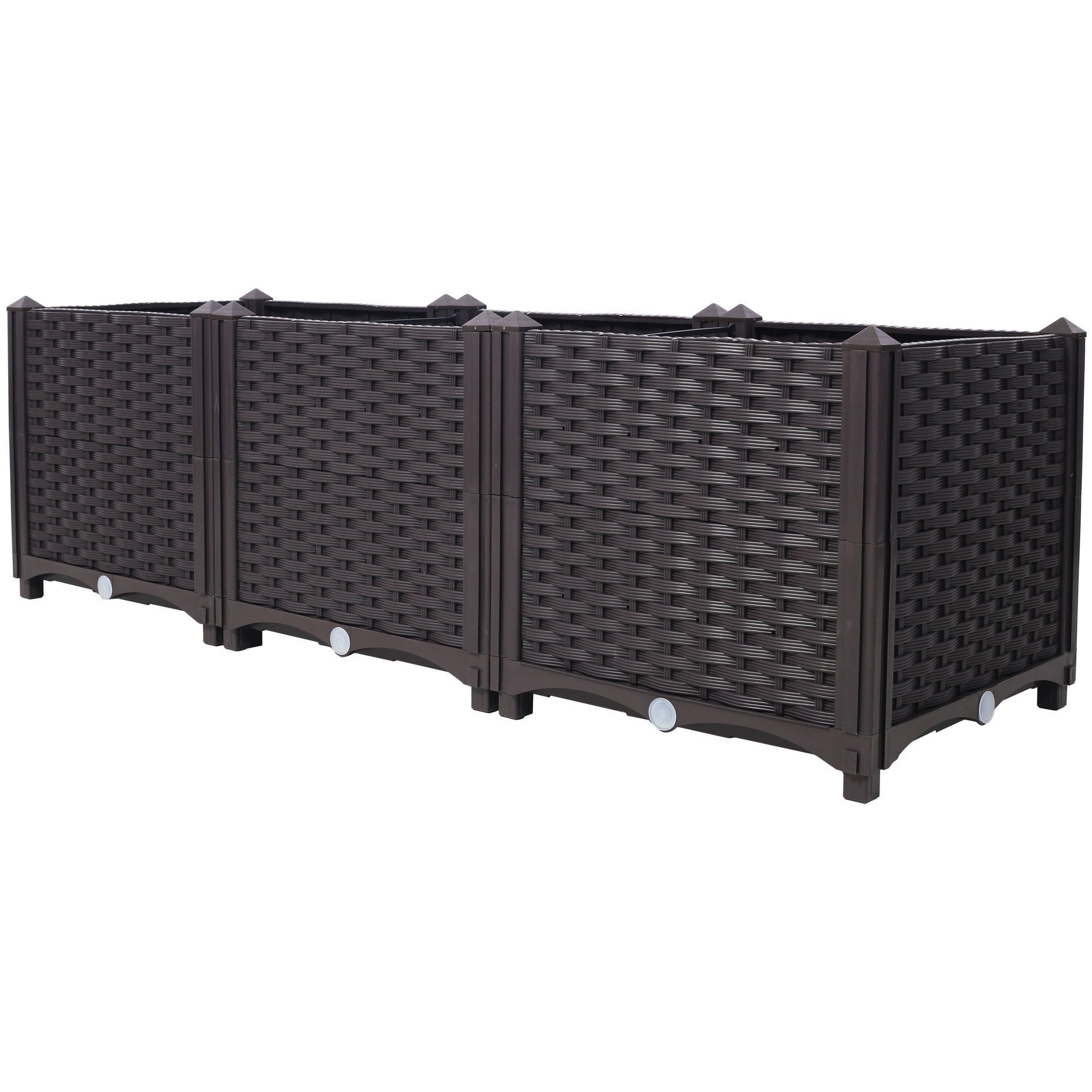 Arlmont & Co. Self - Watering Deep Plastic Planter 15.7" L X W 14.7" H ...
