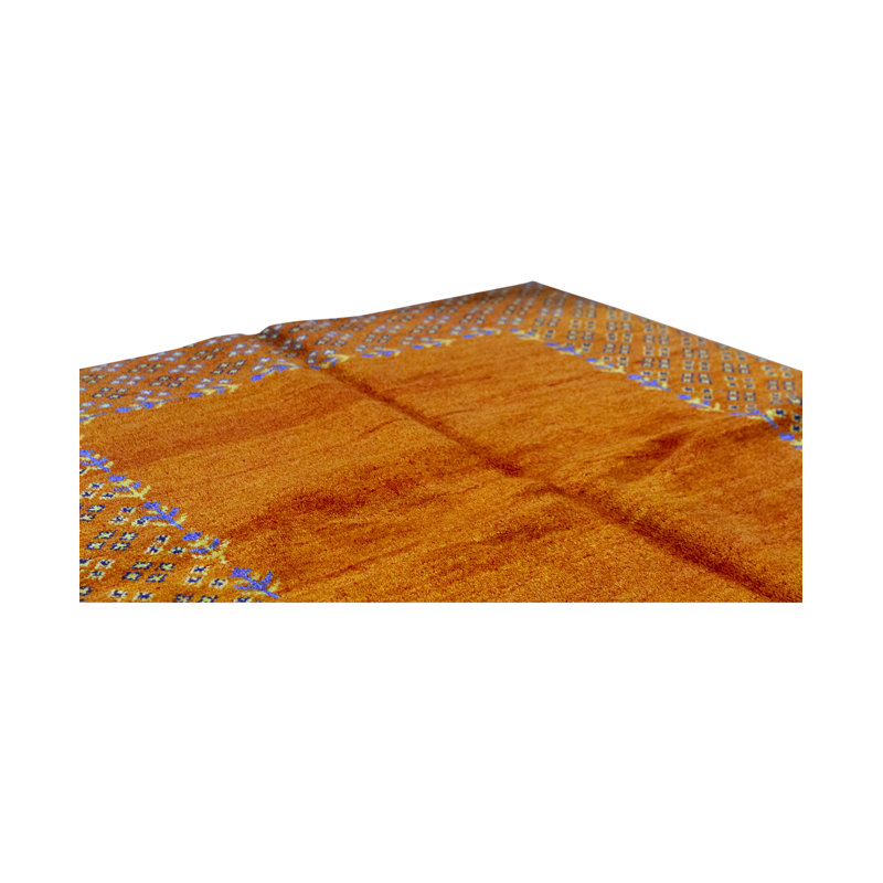 Hand-Knotted High-Quality Orange Area Rug