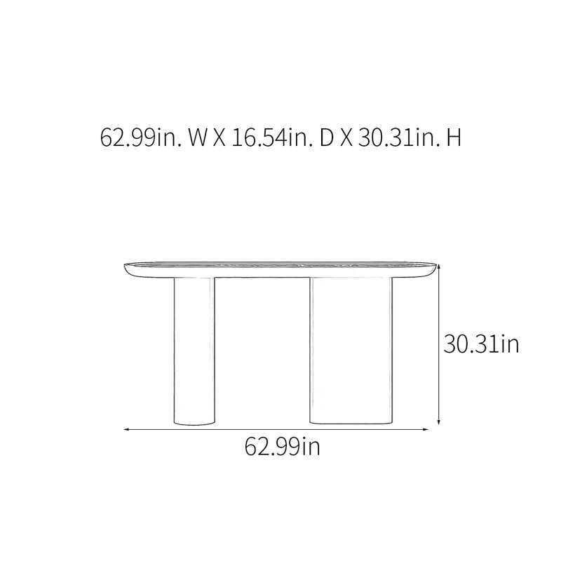 Console, H 30,31 po x l 62,99 po x P 16,54 po