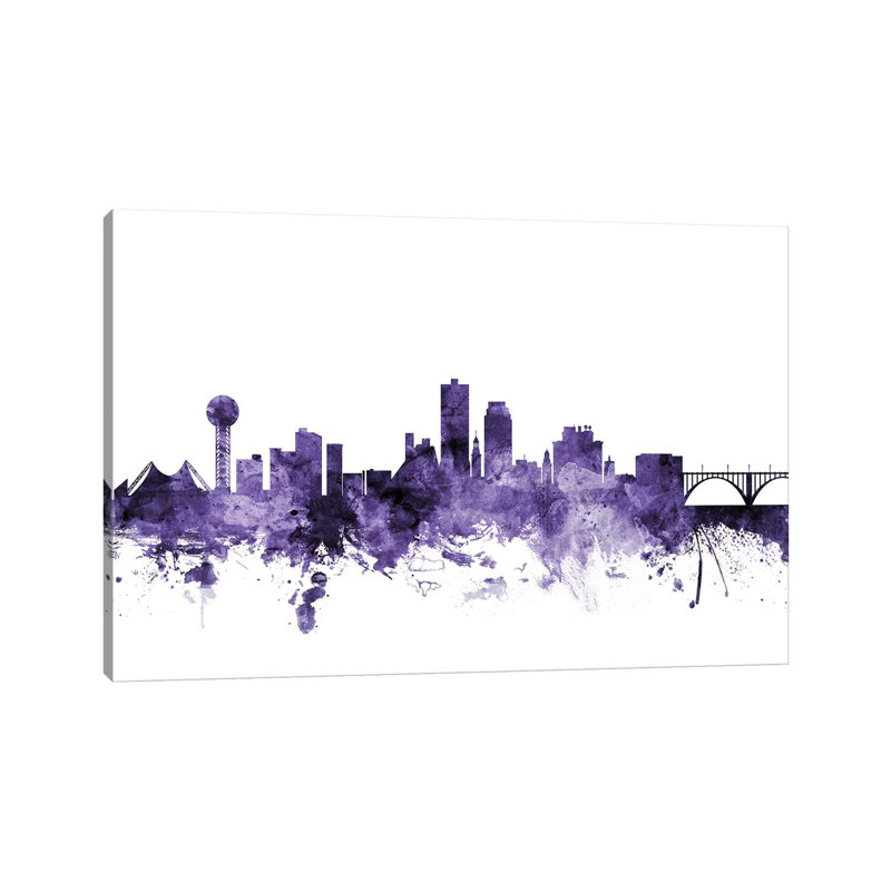 Knoxville, Tennessee Skyline by Michael Tompsett - 1 Piece Wrapped Canvas Wall Art, 152.5 cm H x 101.5 cm W