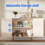 Buffet buffet avec 2 portes, armoire de cuisine moderne avec poignées et pieds dorés, tablette réglable, buffet de rangement pour bar et café pour la cuisine, le salon-62326462