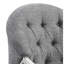 Chaise rembourrée grise et blanche, finition antique, dossier en tissu avec accoudoirs et dossier, confort exceptionnel