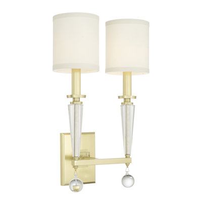 2 - Light Dimmable Armed Sconce