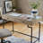 Solid Wood Top Metal Base Writing Desk