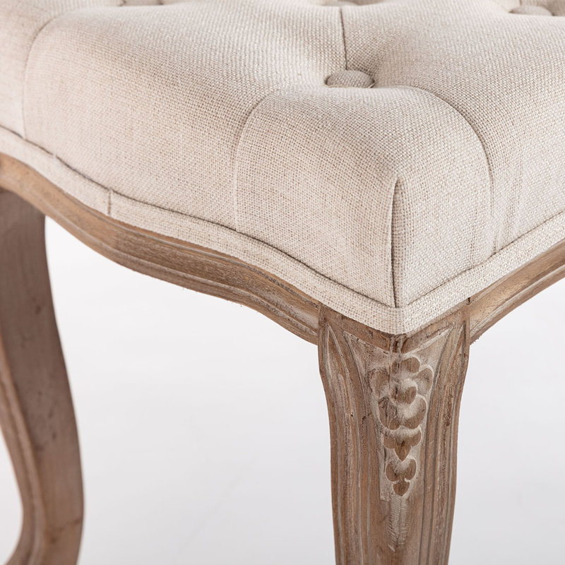 Banc rembourré Lori, Beige