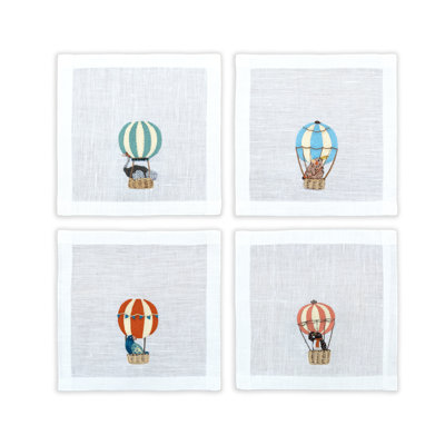 Balloon Safari Cocktail Napkins 6x6 Inch