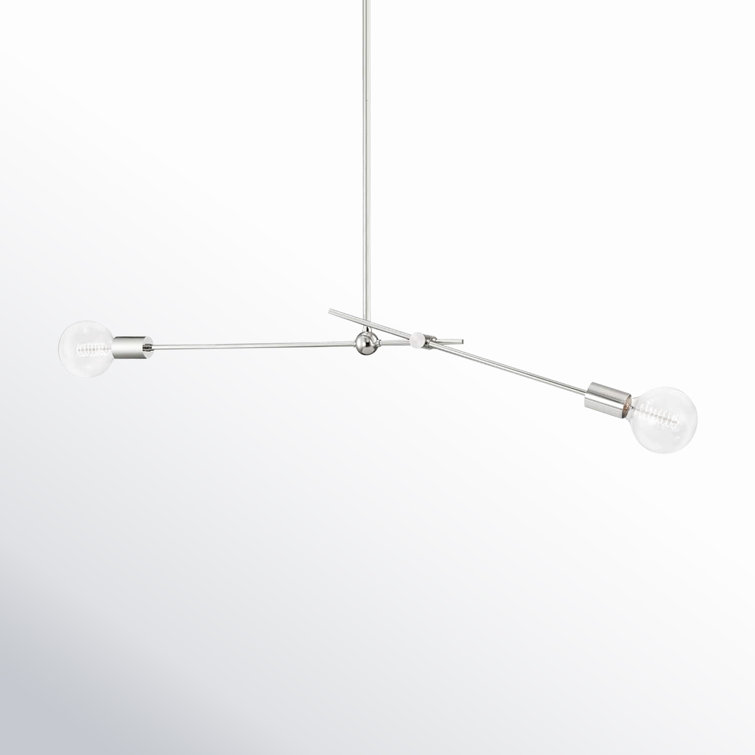 Crowmere 2 Light Steel Dimmable Pendant