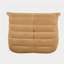 Chaise d'appoint luxueuse de luxe en microfibre jaune touffetée et confortable