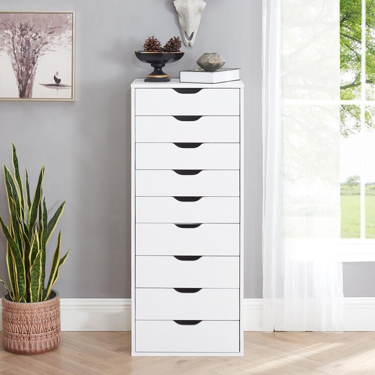 Makeup Storage Cabinet by Naomi Home-Color:White,Size:9 Drawer